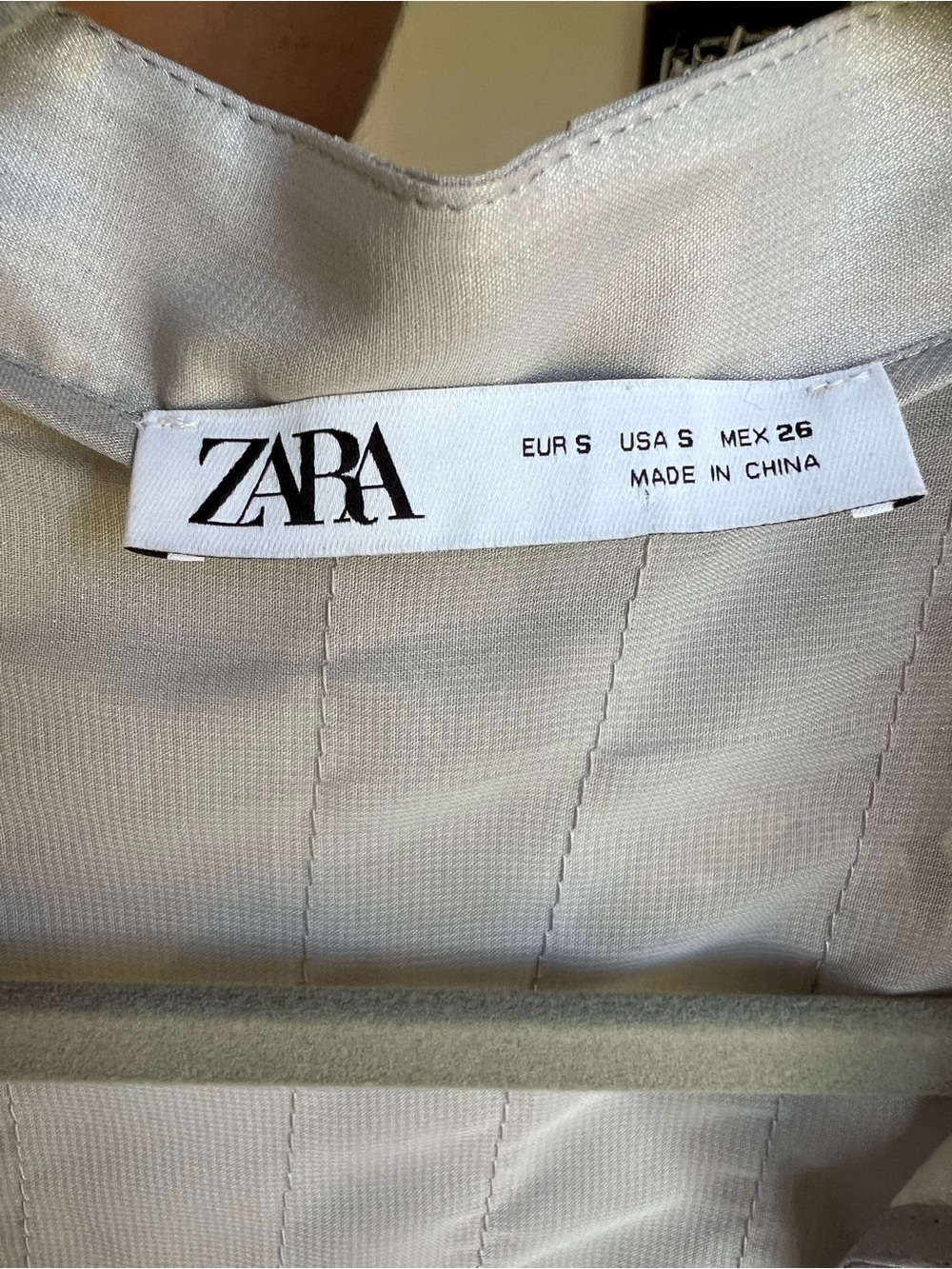 Zara Long Metallic Textured Hearts Coat - Picture 5 of 5